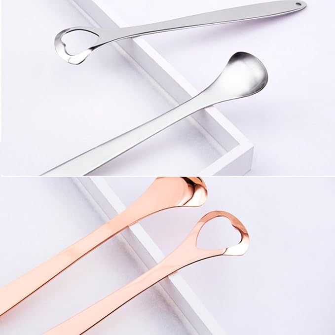 3 Packs Tongue Scraper Kit Stainless Steel Tongue Cleaner Tongue Brush for Reduce Bad Breath and Fresh Breath (Rose Gold)