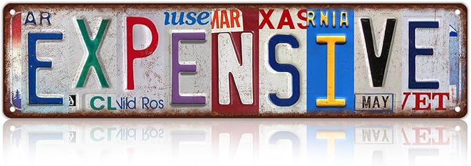 Vintage Expensive Wall Decor Street Signs Metal Tin Signs 16 x 4 Inches-StrideForce Fitness