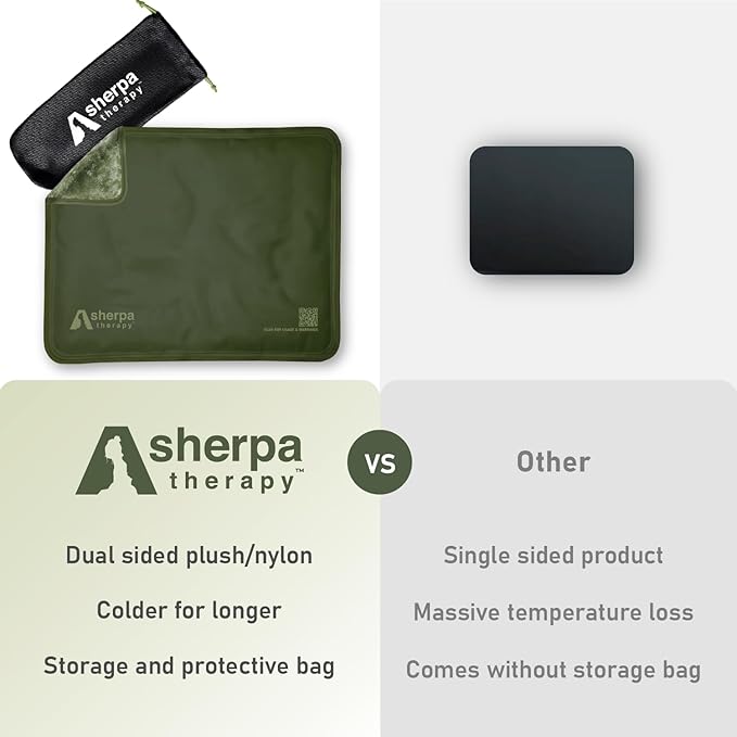 Large Ice Packs for Injuries Reusable - Soft Gel Hot and Cold Packs for Injuries, Hip, Shoulder, Back Pain Relief - 11.5" x 14.5" - Green-StrideForce Fitness