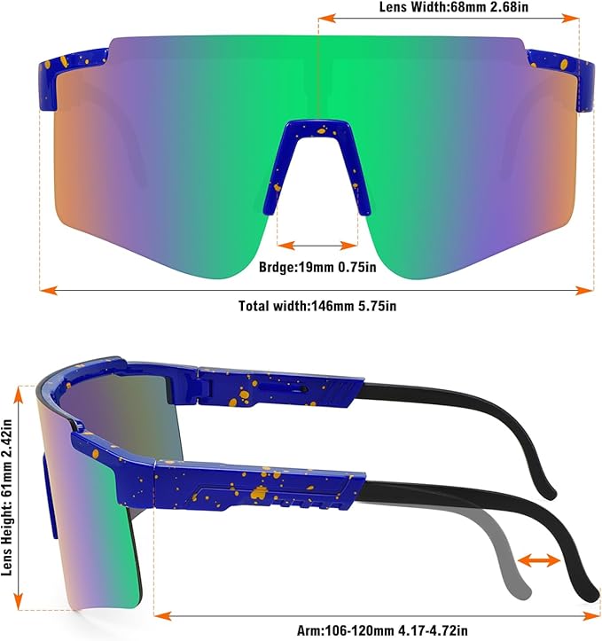 MALIDAK Sports Sunglasses for Mens Women Youth Baseball Sunglasses UV400 Protection Men Cycling Glasses-StrideForce Fitness