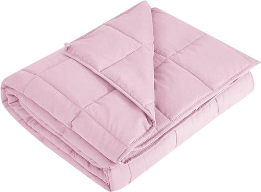 L'AGRATY Weighted Blanket - 60"x80" 15lbs Cooling Breathable Heavy Blanket Microfiber Material with Glass Beads for Adult All-Season Summer Fall Winter Soft Thick Comfort-StrideForce Fitness