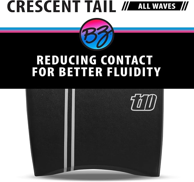 BZ BodyBoards - T-10 Progressive Series Bodyboard - HDPE Slick - Crescent Tail - PHUZION Core - 8lb Deck-StrideForce Fitness