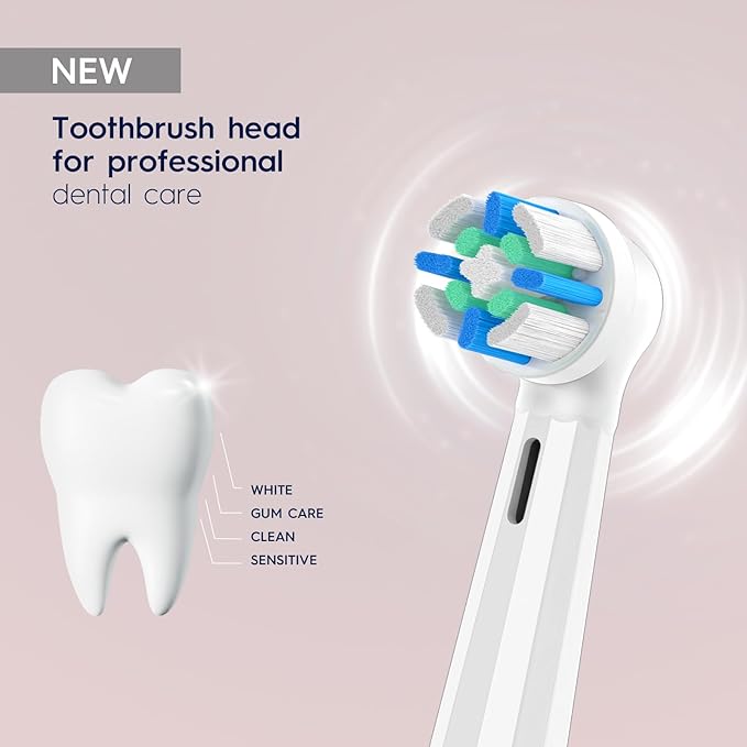 Toothbrush Heads Compatible with Oral b IO, Replacement Heads Compatible with Oral b IO 2/3/4/5/6/7/8/9/10/Deep Clean Series Electric Toothbrush (8 Black/White)