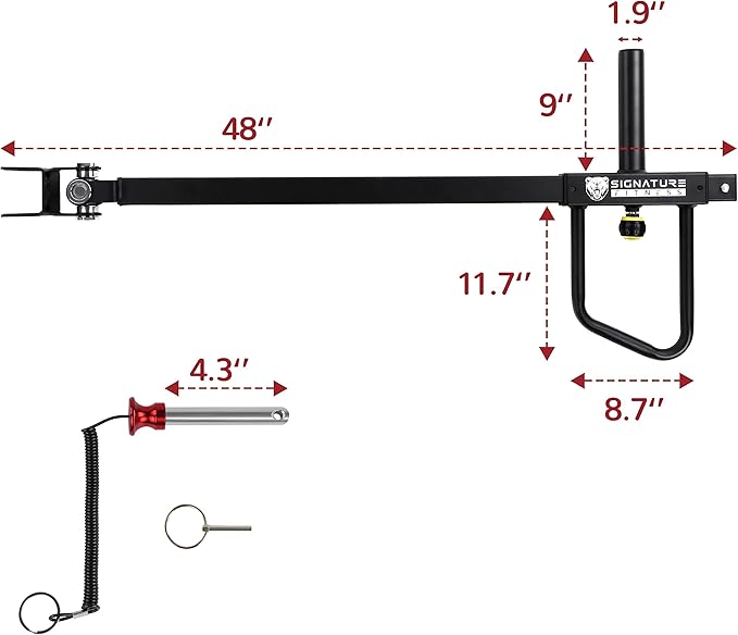 Upgraded Adjustable Jammer Arms, Lever Arms, Monolift Attachments Rated 600 LB Per Arm, Fits Racks at All Post Sizes and Hole Sizes, Pair-StrideForce Fitness