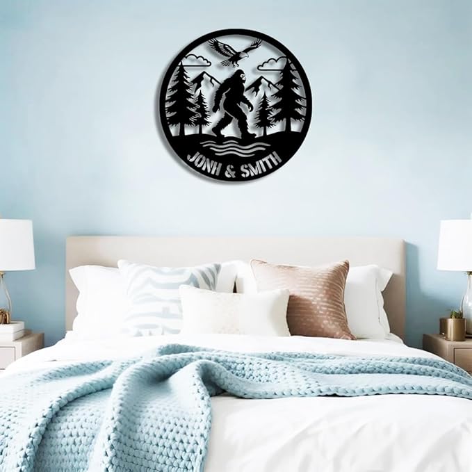 Personalized Metal Name Sign | Custom Family Wall Art & Split Letter Name | Indoor Metal Decor Gift | Decorations for Dad Mens Home Garden-StrideForce Fitness