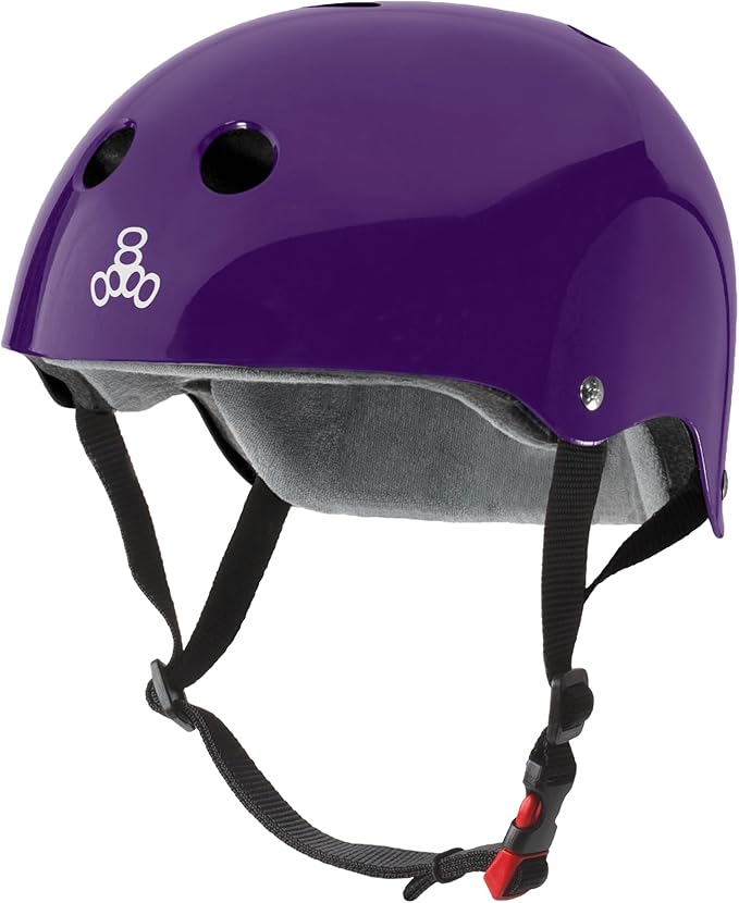 Triple Eight Certified Sweatsaver Helmet for Skateboarding, BMX, Roller Derby, Roller Skating, Inline Skating, Scooter and Bike-StrideForce Fitness
