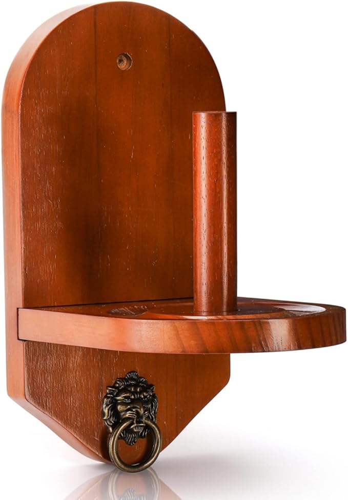 Wall Mounted Cone Chalk Holder, Solid Wood Pool Hand Chalk Holder, Billiards Pool Table Cone Chalk Holder with Beveled Edge and Hardware, Pool Table Accessories-StrideForce Fitness