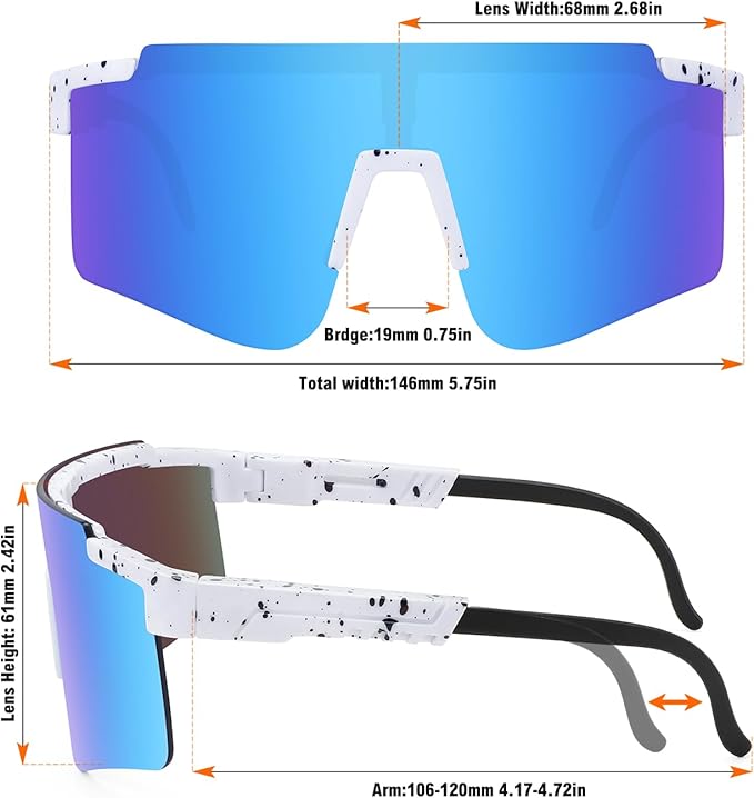 MALIDAK Sports Sunglasses for Mens Women Youth Baseball Sunglasses UV400 Protection Men Cycling Glasses-StrideForce Fitness
