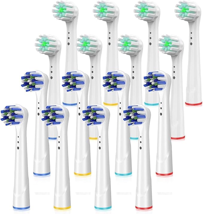 Replacement Toothbrush Heads for Oral B Braun, 16 Pack Electric Toothbrush Heads, Precision Clean Brush Heads Refill Compatible with Oral-B 7000/Pro 1000/9600/5000/3000/8000 (16pack)