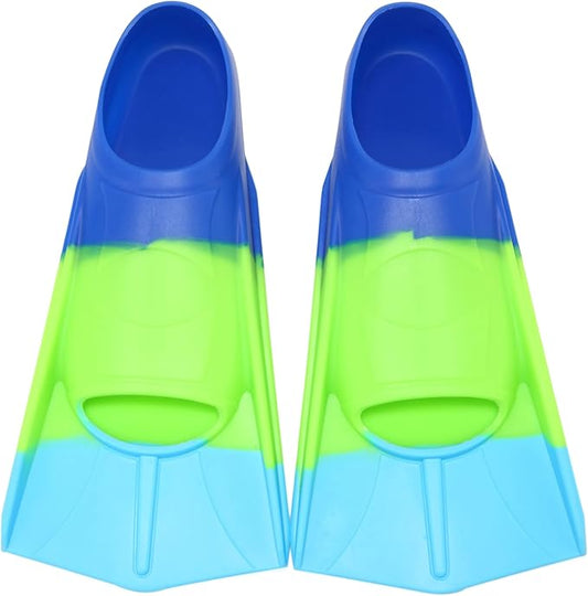 Kids Swim Fins,Short Comfortable Flippers for Lap Swimming and Training for Child,Girls,Boys,Beginners-StrideForce Fitness