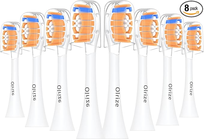 Replacement-Heads for Philips-Sonicare,Toothbrush-Heads for Sonicare Brushes Replacement A3 C2 C3 G2 G3 Click-On Handle,Medium Bristles Electric-Toothbrush-Heads,8 Pack