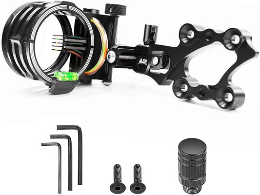 5-Pin Archery Bow Sight, Outdoor Archery Equipment, Tool-Less Micro-Click Adjustments Use with Left and Right-Hand Bows-StrideForce Fitness