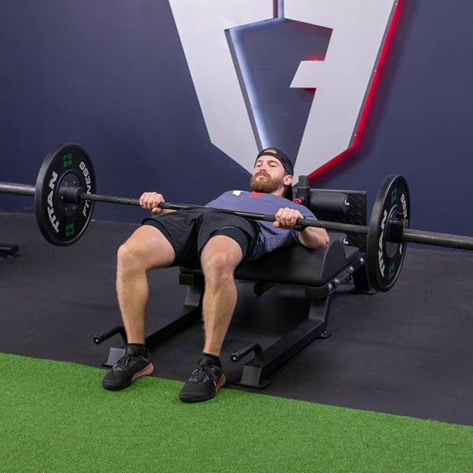 Titan Fitness Adjustable Floor Glute & Hamstring Developer (GHD), Cross Training Workout Lifting Equipment in Home and Commercial Gym-StrideForce Fitness