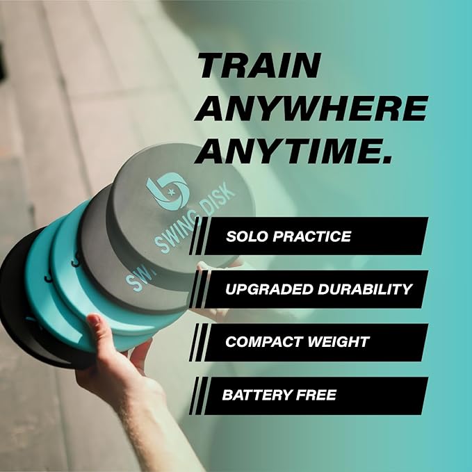 Swing Disk Baseball Swing Trainer, Baseball Hitting Trainer Disks for Improving Baseball Swing, Baseball Training Equipment to Analyze Swing and Improve Batting Mechanics-StrideForce Fitness