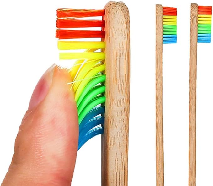 4pcs Colorful Toothbrushes Degradable Handles Ergonomic Anti-Slip Design Manual Travel and Home Use for Oral Care