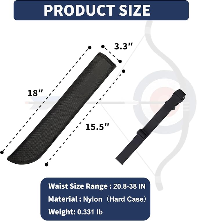 Hard Case Hip Quiver with Adjustable Belt,Wear-Resistant Arrow Quiver for Compound Bow,Quiver Arrow Holder for Archery, Hunting Lightweight Archery Quiver-StrideForce Fitness