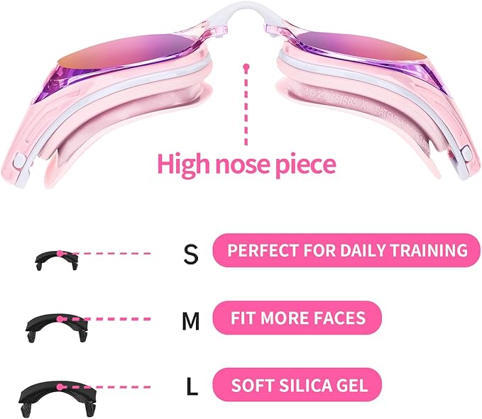 Nearsighted Swim Goggles, Shortsighted Optical Swimming Goggles No Leaking Anti Fog UV Protection for Adult Men Women-StrideForce Fitness