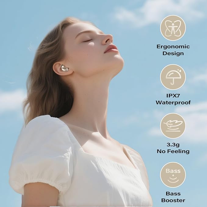 Sleep Earbuds, Mini ANC Wireless Earbuds Bluetooth 5.4 Headphones Deep Bass Stereo, 48H Playtime Ear Buds, 4 ENC Noise Cancelling Mic, In Ear IP7 Waterproof Earphones for Side Sleepers,Touch Control-StrideForce Fitness