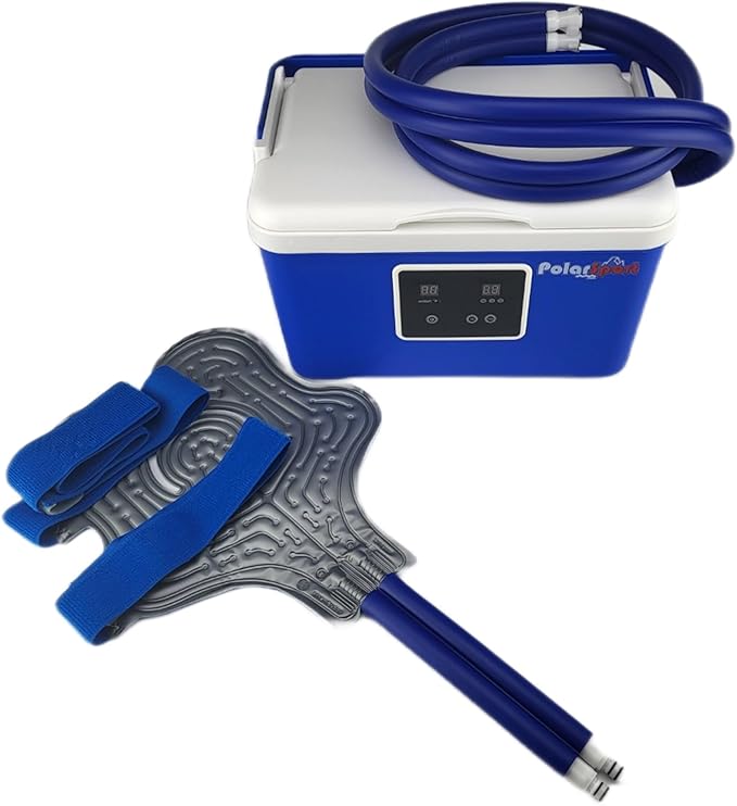 Cold Therapy Machine by Polar Sport - Ice Water Circulation System with Large Adjustable Cold Pad for Pain in The Knee, Shoulder, Ankle, Neck and Recovery After Surgery with Pump (Large)-StrideForce Fitness