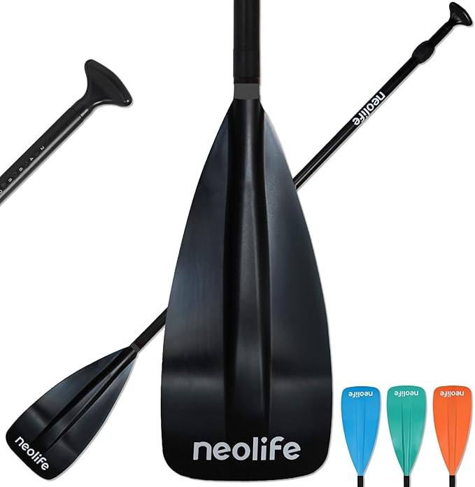 SUP Paddleboard Paddle with Aluminum Shaft and Nylon Blade, Lightweight Stand Up Paddle Board Oars, Adjustable170-210 cm/68-84 inch-StrideForce Fitness