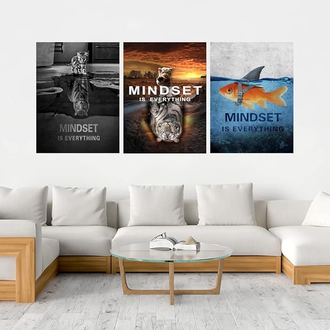 Success Wall Painting Inspirational Wall Art Office Wall Decor Motivational Wall Art Canvas Black Poster Positive Inspirational Framed Artwork Prints Picture for Living Room Office [60''W x 28''H]-StrideForce Fitness