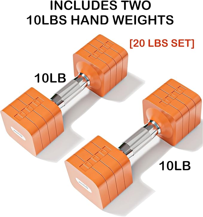 15LB 20LB 50LB Adjustable Dumbbell Set Free Weights Dumbbells Set for Women Men Hand Weights Sets Adjust Dumbbell Weight Sets for Home Gym Exercise Workout Strength Training Equipments-StrideForce Fitness