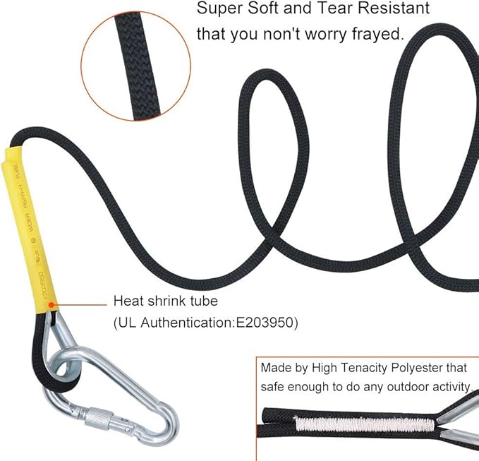 X XBEN Outdoor Climbing Rope 10M(32ft) 20M(64ft) 30M(96ft) 50M(160ft) 70M(230ft) 152M(500FT) 352M(1000FT) Static Rock Climbing Rope for Escape Rope Ice Climbing Equipment Fire Rescue Parachute-StrideForce Fitness