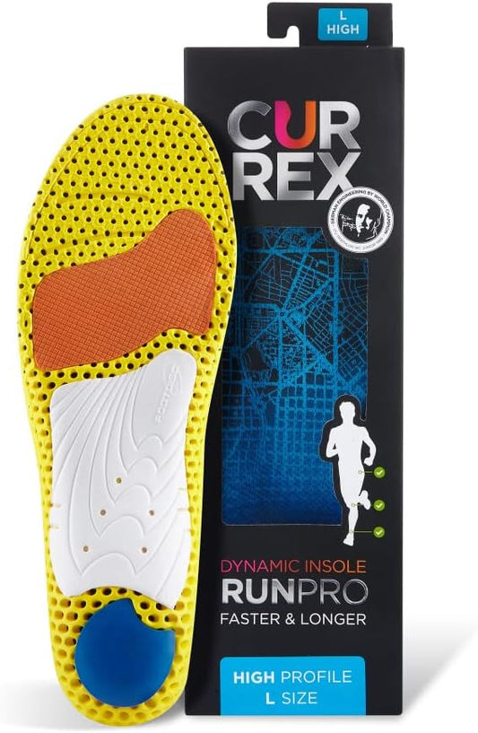 CURREX RunPro Insoles for Running Shoes – Arch Support Inserts to Help Reduce Fatigue, Prevent Injuries & Boost Performance – for Men & Women – High Arch, XL-StrideForce Fitness