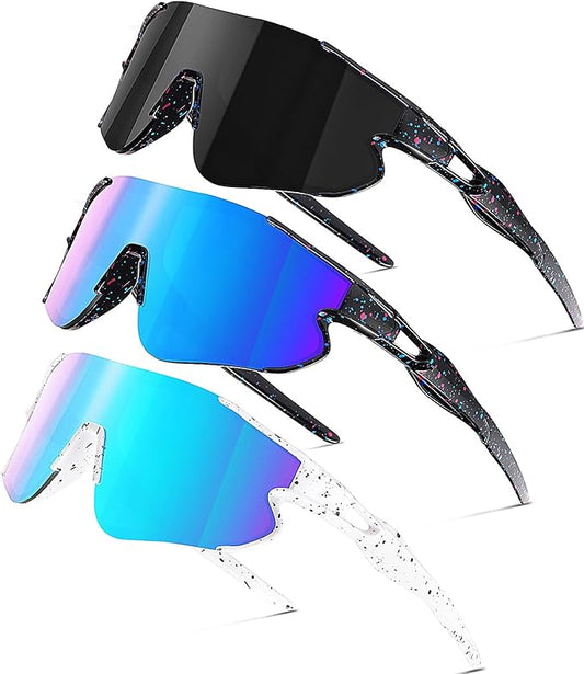 Kids Baseball Sunglasses for Boys Girls Youth Softball Cycling Sports Sunglasses UV400 Protection Age 5-12-StrideForce Fitness