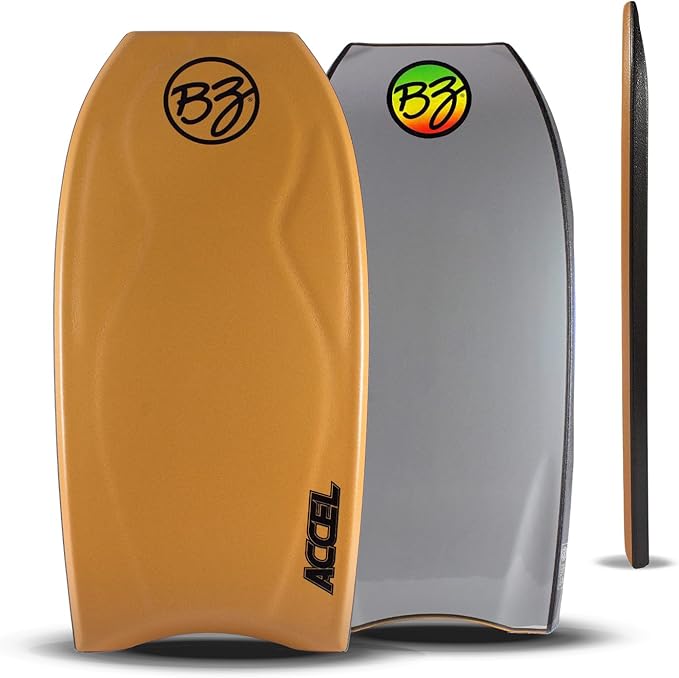 BZ Bodyboards - Accel Pro Board - Crescent Tail, Slick Bulbs, Contoured Deck Cutting Edge, High Performance - Advanced Riders-StrideForce Fitness