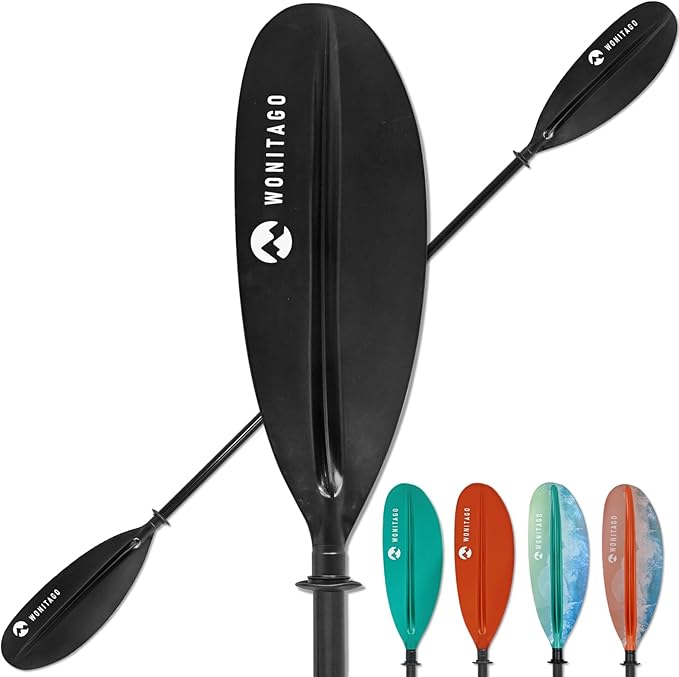 Kayak Paddles with Fiberglass Shaft and Reinforced PP Blade, Floating Adjustable Kayaking Oars, 3 Piece, 220-240 cm/86-94 Inches, 240-260 cm/94-102 Inches-StrideForce Fitness