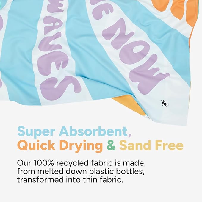 Dock & Bay Beach Towel - Quick Dry, Sand Free - Compact, Lightweight - 100% Recycled - Includes Bag - Vitamin Sea - Extra Large (200x90cm, 78x35)-StrideForce Fitness