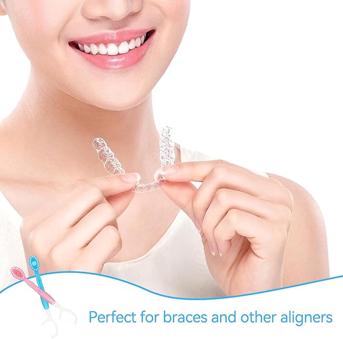 Erinde 24Pack 5 in 1 Mini Disposable Toothbrushes with Toothpaste + Tongue Scraper + Picks + Floss Travel Case, Prepasted Travel Toothbrushes Pick for Work or Travel, Soft Brushes