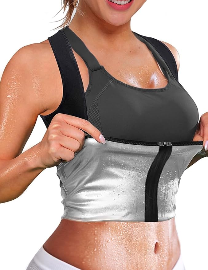 NonEcho Women Neoprene Sweat Vest for Women Sauna Suit Hot Sweat Waist Trainer Vest Slimming Body Shaper-StrideForce Fitness