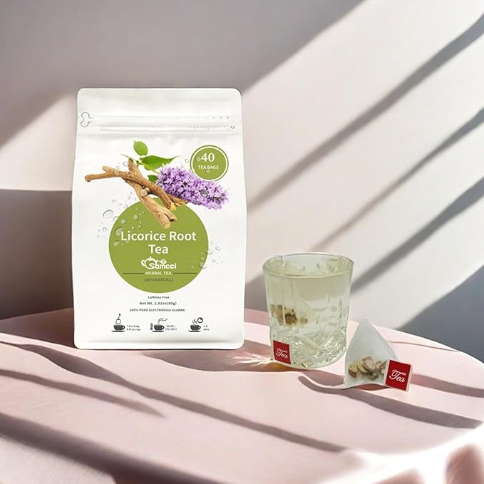 Samcci - Licorice Root Tea, Premium 40 Licorice Root Tea Bags -Natural Sweet - Non-GMO - Naturally Caffeine-free - Soothes Digestion & Promote Respiratory Health-StrideForce Fitness
