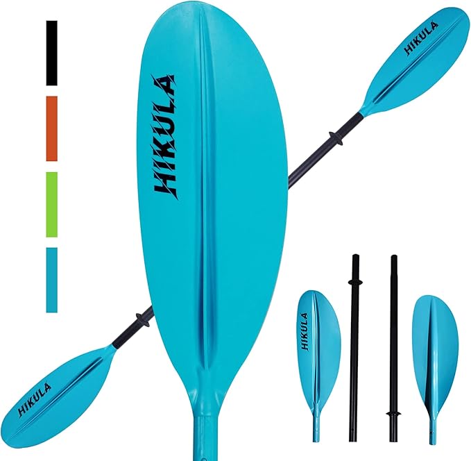 Kayak Paddle 4 Pieces Aluminum Shaft and PP Blade Floating 86.6in/220cm, 90.5inch/230cm Lightweight Oars-StrideForce Fitness