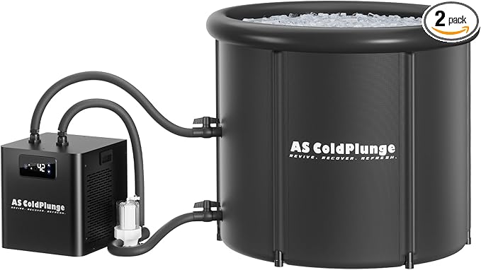 1/3HP Ice Bath Chiller & Cold Plunge Tub Kit – XL 100 Gal Insulated Ice Pod, External Pump & Filter, Cold Plunge Tub with Water Chille for Athletes, Recovery & Home Wellness-StrideForce Fitness