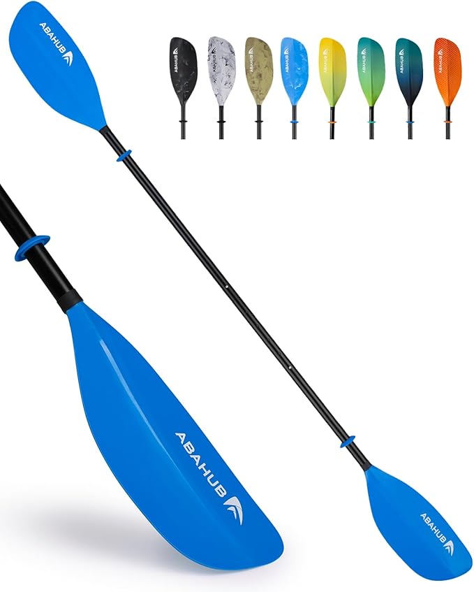 Abahub Adjustable Kayak Paddle 210-230 cm/ 230-250 cm Floating Kayaking Oars Boating Oars Canoeing Oars Black-StrideForce Fitness
