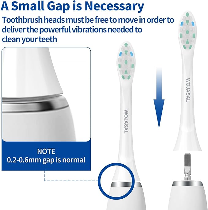 Replacement Brush Heads Compatible with Philips SoniCare Electric Toothbrushes, Dupont Bristles for Effective Cleaning, Snap-on System, 8 Pack, White