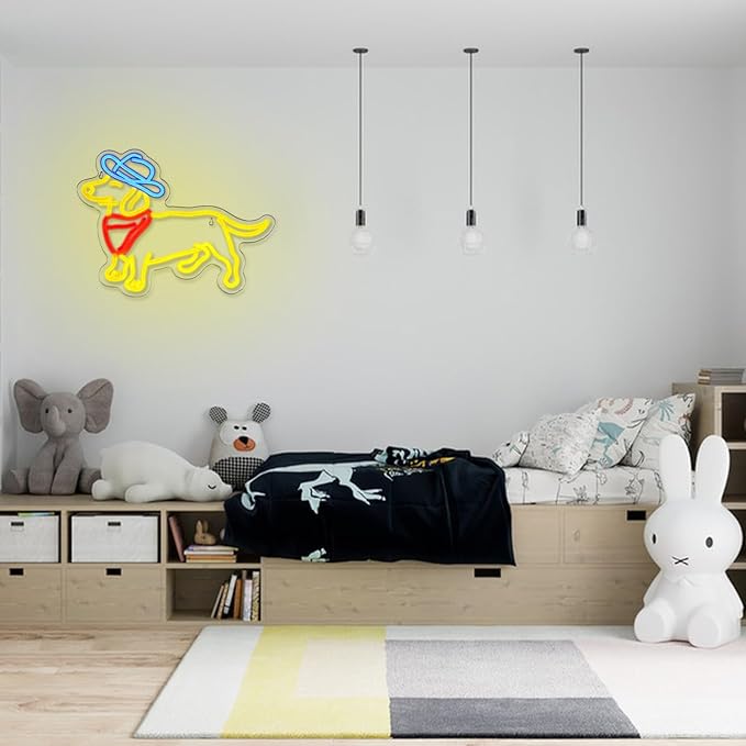 Dachshund Neon Sign for Wall Decor Cowboy Hat Neon Light Dog LED Neon Sign Colorful Neon Lights for Bedroom Zoo Pet Shop Decoration-StrideForce Fitness