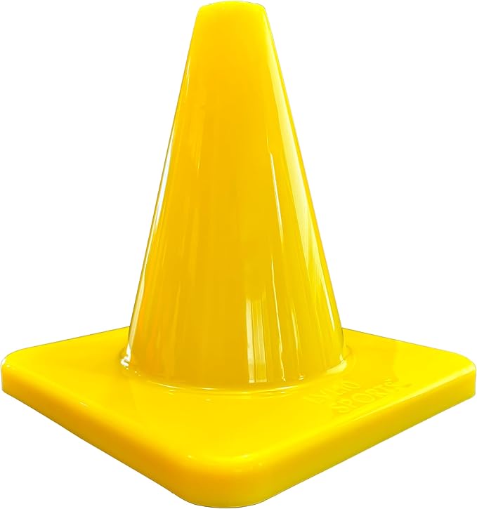 LVL10 Pro Training Cones - 6" Soccer Training Cones for Sports - for Basketball, Football, Basketball and Agility Drills - Soccer Field Markers That Won't Crack, Slide or Fly-StrideForce Fitness