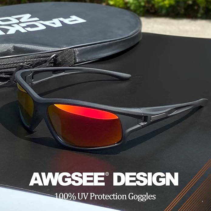 Polarized Sports Sunglasses for Men 100% UV Protection Wrap Around Unbreakable Sun Glasses for Fishing Driving-StrideForce Fitness