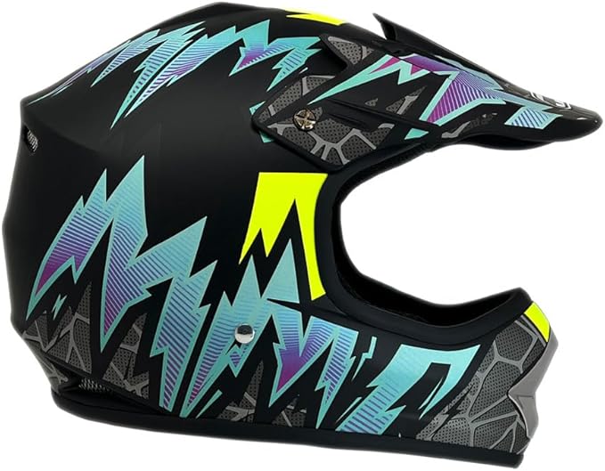 MMG Adult Motorcycle Off Road Helmet DOT - MX ATV Dirt Bike Motocross UTV - with Goggles-StrideForce Fitness