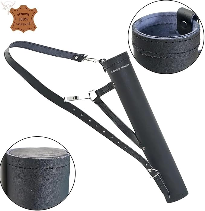 Traditional Back Quiver Bow Arrow Holder Handmade Leather Quiver Lightweight & Comfortable Gift for him Aniversary Gift-StrideForce Fitness