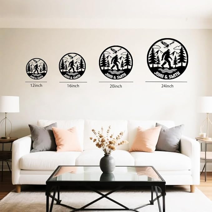 Personalized Metal Name Sign | Custom Family Wall Art & Split Letter Name | Indoor Metal Decor Gift | Decorations for Dad Mens Home Garden-StrideForce Fitness