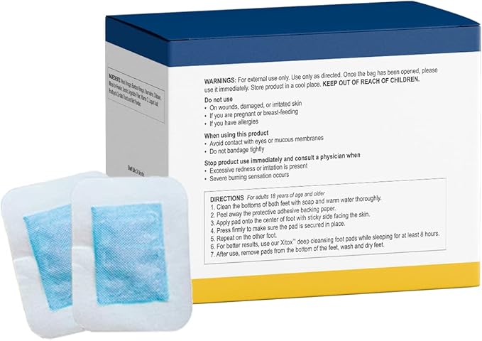 Simple Promise - Xitox Deep Cleansing Foot Pads - Supports Restful Sleep & Helps Remove Tension - Natural Herbal Ingredients for Feet - Comfortable Adhesive & Easy Peel - 30 Foot Patches - Mint Aroma-StrideForce Fitness