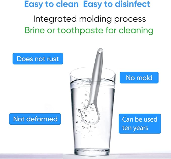 2 Pack Tongue Scraper Cleaner for Adults & Kids, Medical Grade Metal Tongue Scrapers with Travel Case, Wide-Head Tongue Cleaners Set for Fresh Breath Dental Eliminate Bad Breath in Seconds