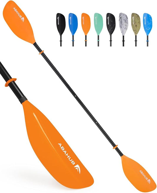 Abahub Adjustable Kayak Paddle 210-230 cm/ 230-250 cm Floating Kayaking Oars Boating Oars Canoeing Oars Black-StrideForce Fitness