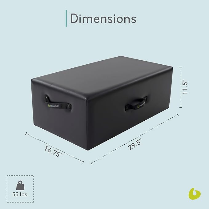 Balanced Body Standard Sitting Box for Pilates Reformer, Pilates Equipment for Home Workouts and Professional Studio Use, Fits Balanced Body Wood Reformers and Allegro or Allegro 2 Reformer-StrideForce Fitness