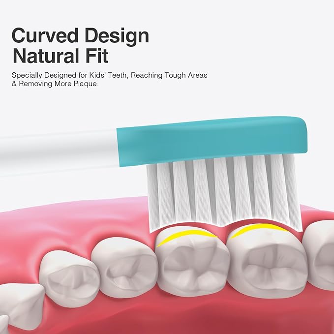 Kids Replacement Brush Heads for Philips Sonicare Kids Toothbrush Heads,for Phillips Sonicare HX6032/94, HX6340,HX6321,HX6330,HX6320, Standard Brush Head for Child 6-12 Boy Girl, 5 Pcs,Blue